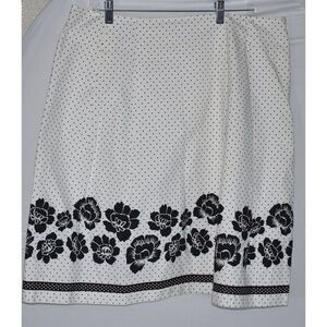 Liz Claiborne Chic Polka Dot Floral Skirt‎